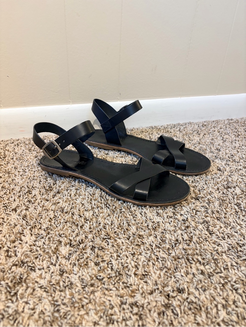 Black Madewell Leather Sandals Size 7